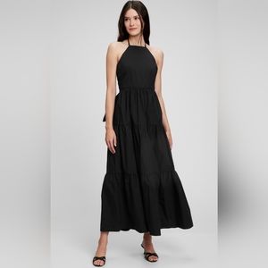 Gap Tie Back Halter Maxi Dress - 6 Tall